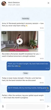 Client app: chat with the coach
